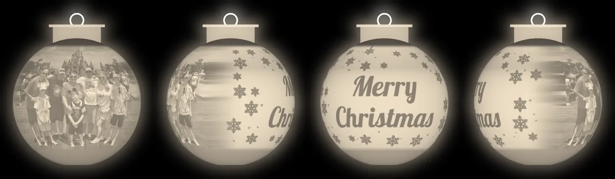 Disney Castle Lithophane Bauble view 1