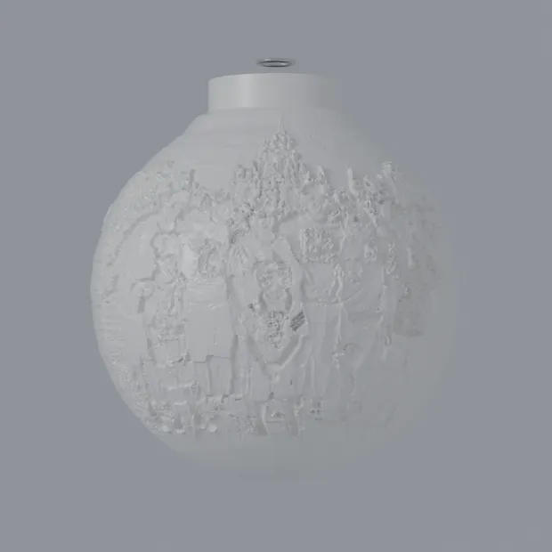 Disney Castle Lithophane Bauble view 3