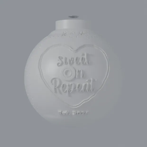 Sweet On Repeat Lithophane Bauble view 2