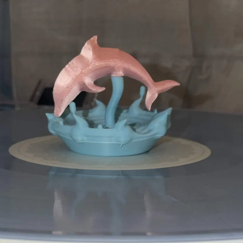Dolphin vinyl record topper